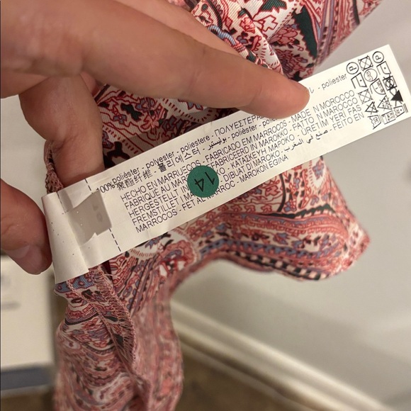 Zara Pink Paisley Long Sleeve Dress - Picture 7 of 11